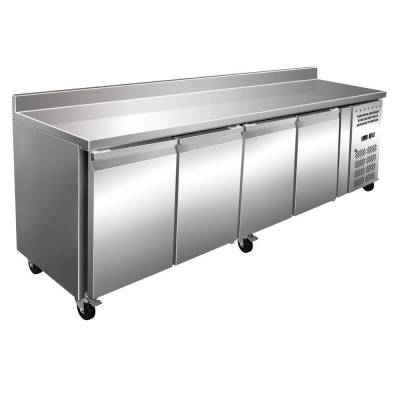 Clima Hosteleria- Mesa Congelados Snack Acero Inoxidable 4 Puertas 2230x600x960h mm PEKIN SNACK4200BT