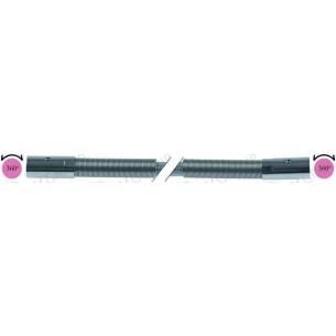 Tubo para grifo de ducha empalmes 1/2" L1200mm inox-Z044542017