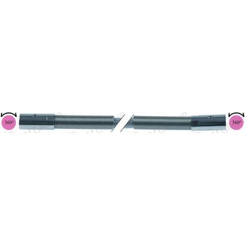 GEV- Tubo para grifo de ducha empalmes 1/2" L1200mm inox