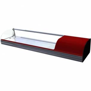Vitrina Tapas refrigerada sobremostrador Iron 8 Bandejas cuba plana