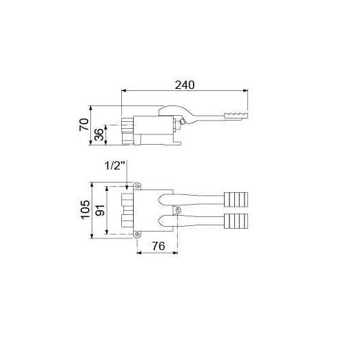 Grifo mezclador agua fria/caliente dos pedales-Z044542915