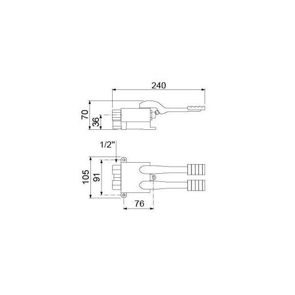 Grifo mezclador agua fria/caliente dos pedales-Z044542915