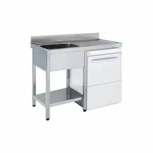 Fregadero industrial con bastidor 1 cubeta y 1 escurridor derecha (1200x550)