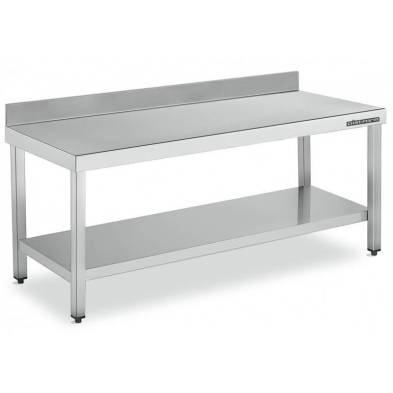 Distform- Mesa baja Acero Inoxidable Mural Altura 600 estante Inferior Fondo 700 (Varias Medidas)