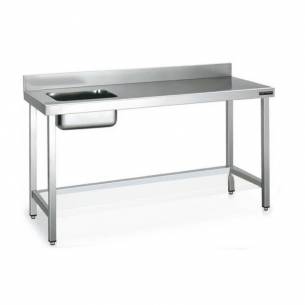 Distform- Mesa de trabajo con cubeta acero inoxidable fondo 600 (Varias Medidas)