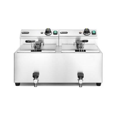 Freidora Profi Line con grifo de drenaje (2 x 8 litros)