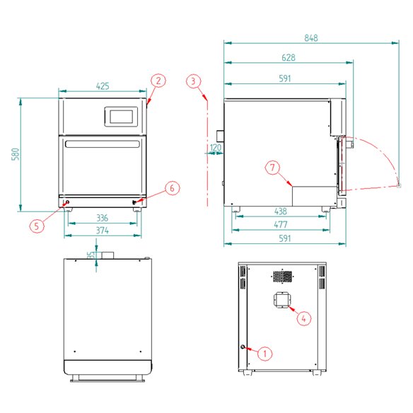 Horno Ultrarrápido Convección + Microondas FM STF-21