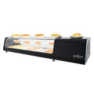 Vitrina refrigerada de tapas ARILEX PLACA LISA doble piso capacidad 8 bandejas GN1/3 8VTL VISION DOBLE