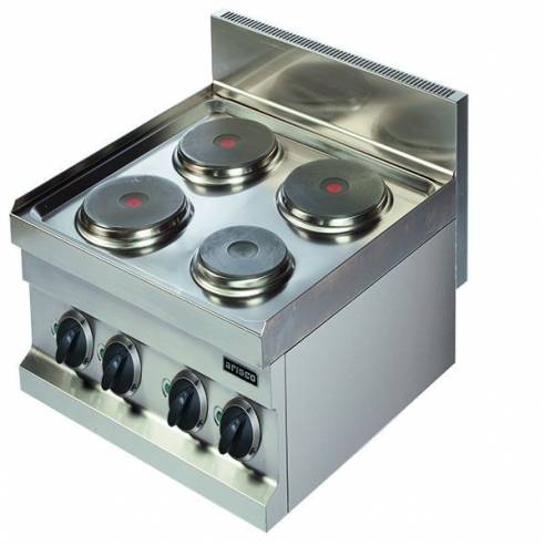 Cocina Eléctrica sobremesa 2 Zonas 3x2kw+1x1Kw 400x600x265h mm EC606 Línea Estambul