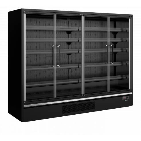 Refrigerador mural de supermercado TEFCOLD Galaxy+ GP26FGD Black