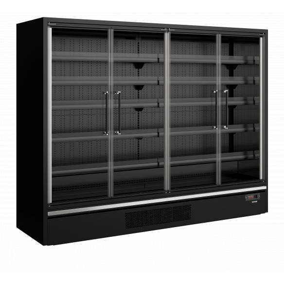 Refrigerador mural de supermercado TEFCOLD Galaxy+ GP26FGD Black