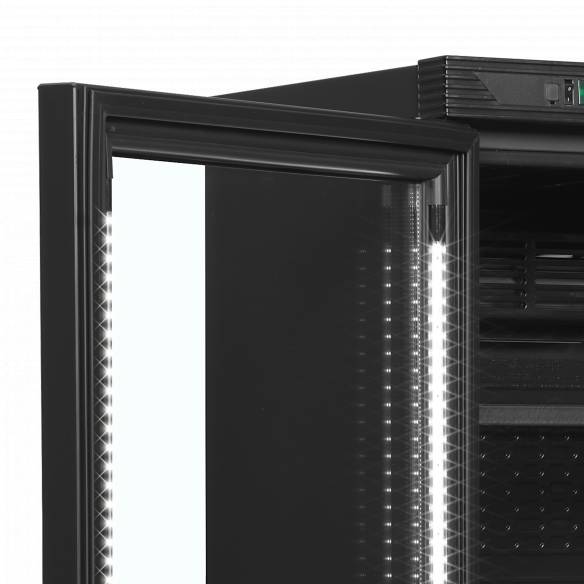 Tefcold- Nevera expositora bisagra a izquierda TEFCOLD CEV425 BLACK L/H