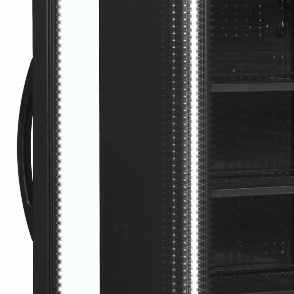 Tefcold- Nevera expositora bisagra a izquierda TEFCOLD CEV425 BLACK L/H