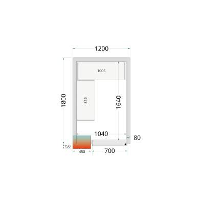 Painéis de sala fria 80 mm TEFCOLD CR 120x180x220