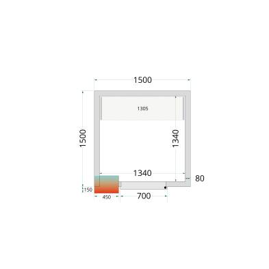 Tefcold- Paneles de cámara frigorífica 80 mm TEFCOLD CR 150x150x212 NF
