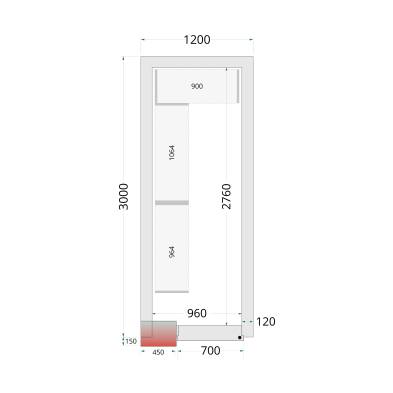 Tefcold- Paneles de cámara frigorífica 120 mm TEFCOLD CR 120x300x220
