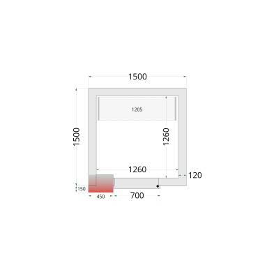 Tefcold- Paneles de cámara frigorífica 120 mm TEFCOLD CR 150x150x220