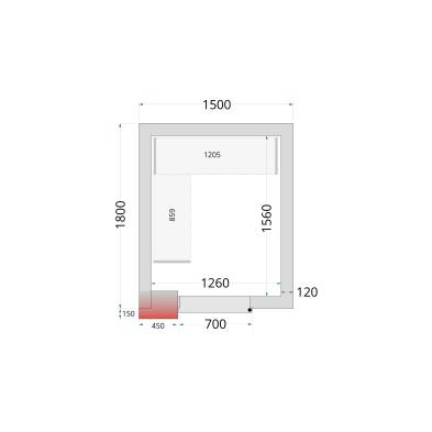 Tefcold- Paneles de cámara frigorífica 120 mm TEFCOLD CR 150x180x220