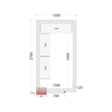 Tefcold- Paneles de cámara frigorífica 120 mm TEFCOLD CR 150x270x220