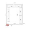 Tefcold- Paneles de cámara frigorífica 120 mm TEFCOLD CR 240x300x220