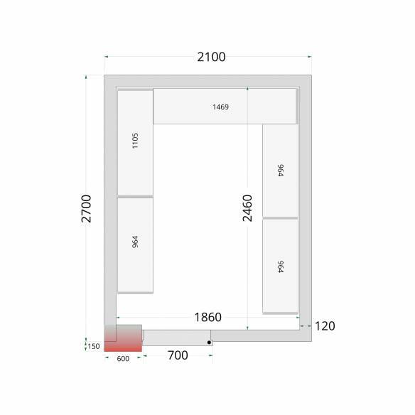 Tefcold- Cámara de congelación TEFCOLD CRNF2127