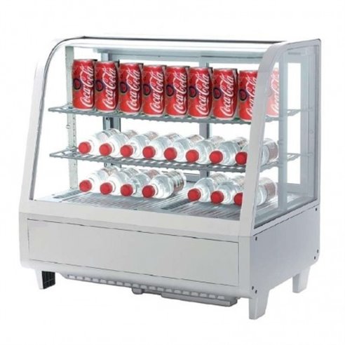 Clima Hosteleria- Expositor Refrigerado 4 Caras 100 litros Blanco de 682 x450 x675h mm Línea Pekín XCW-100L-B