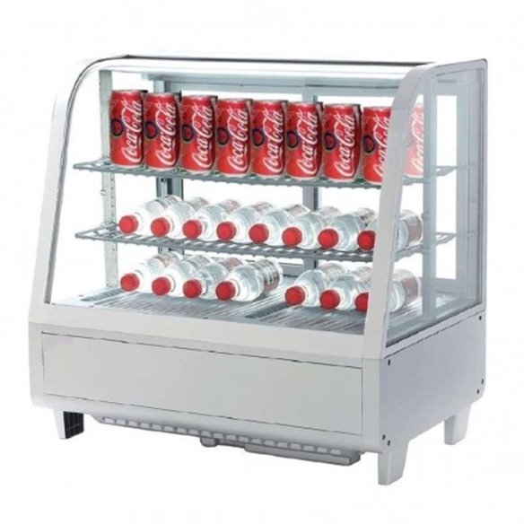 Clima Hosteleria- Expositor Refrigerado 4 Caras 100 litros Blanco de 682 x450 x675h mm Línea Pekín XCW-100L-B