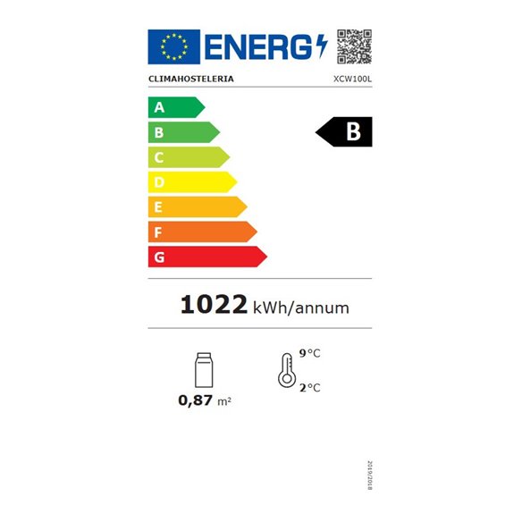 Clima Hosteleria- Expositor Refrigerado 4 Caras 100 litros Blanco de 682 x450 x675h mm Línea Pekín XCW-100L-B