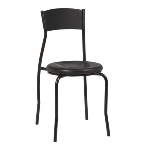Clima Hosteleria- Silla Interior Armazón Plastificado Negro y Asiento Espuma Integral ASIA ESP