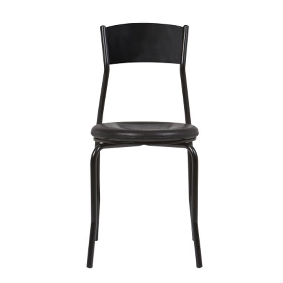 Clima Hosteleria- Silla Interior Armazón Plastificado Negro y Asiento Espuma Integral ASIA ESP