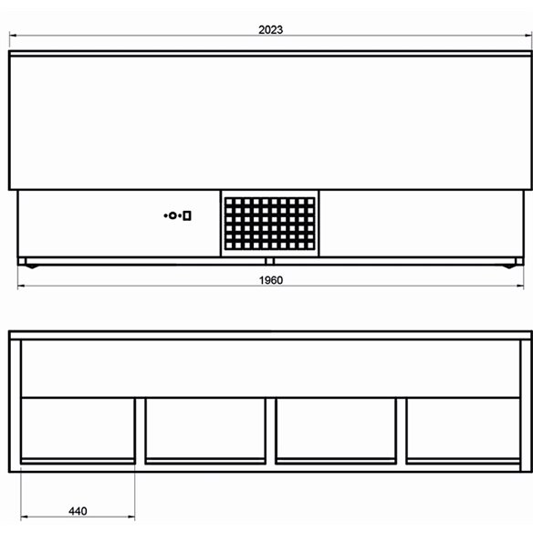 EDENOX Porte-bouteilles EBE-200-I Intérieur en acier inoxydable laqué Blanco