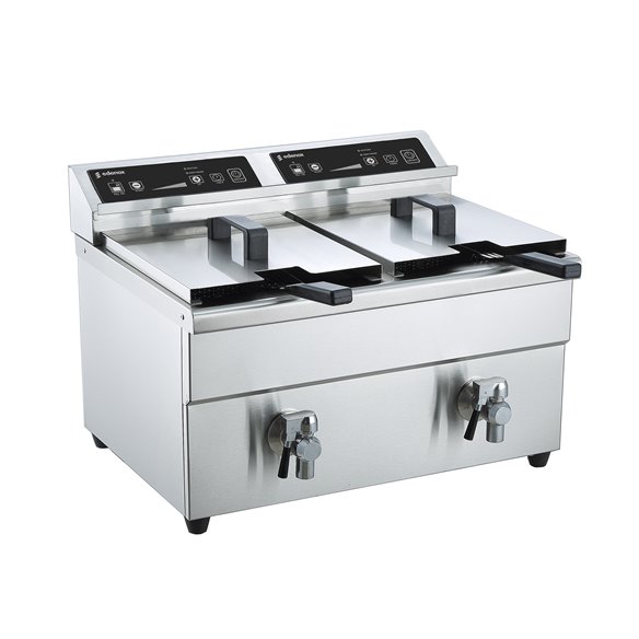 Freidora profesional de Inducción doble cuba 8+8 litros EDENOX TF-82-D-I 
