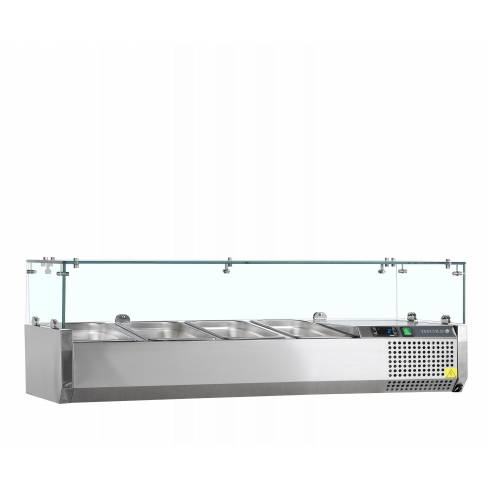 Vitrina refrigerada sobre encimera GN1/4 TEFCOLD VK33-120