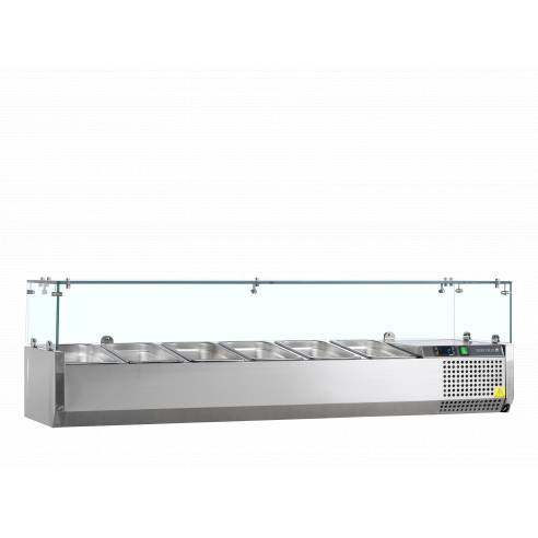 Vitrina refrigerada sobre encimera GN1/4 TEFCOLD VK33-140