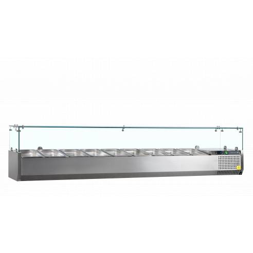 Vitrina refrigerada sobre encimera GN1/4 TEFCOLD VK33-200