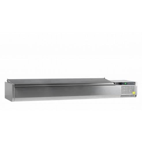 Vitrina refrigerada sobre encimera GN1/4 TEFCOLD VK33-200 S/S LID