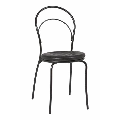 Clima Hosteleria- Silla Interior Armazón Plastificado Negro y Asiento Espuma Integral CORA ESP
