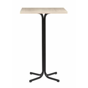 Mesa Alta Interior  Armazón Plastificado Negro con Tablero de Melamina Acacia 60x60 cm TRUJILLO ACA