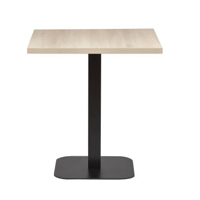 Clima Hosteleria- Mesa Interior Armazón Plastificado Negro con Tablero de Melamina Acacia 70x70 cm ROMA ACA