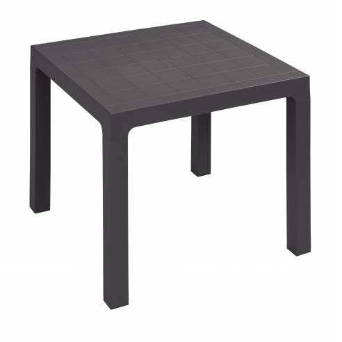 Clima Hosteleria- Mesa Terraza de Polipropileno Antracita 70x70 cm TOKIO