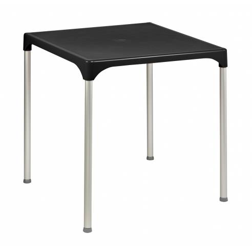 Mesa Terraza de Polipropileno  Negro 70x70 cm LISBOA NEG
