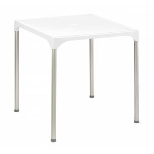 Clima Hosteleria- Mesa Terraza de Polipropileno Blanco 70x70 cm LISBOA BLA