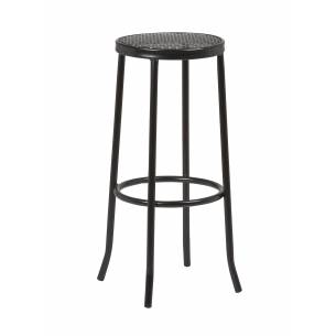 Clima Hosteleria- Taburete Armazón Plastificado Negro con Asiento de Rejilla TEXAS REJ