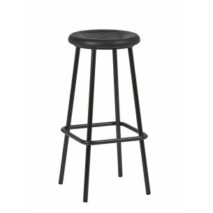 Taburete Armazón Plastificado Negro con Asiento de Espuma Integral BOSTON ESP