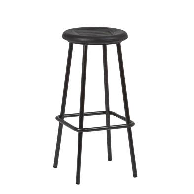 Clima Hosteleria- Taburete Armazón Plastificado Negro con Asiento de Espuma Integral BOSTON ESP