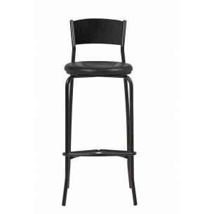 Clima Hosteleria- Taburete Armazón Plastificado Negro con Asiento de Espuma Integral FLORIDA ESP