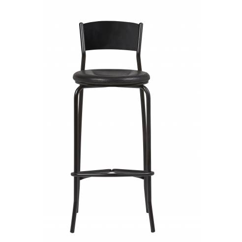 Taburete Armazón Plastificado Negro con Asiento de Espuma Integral FLORIDA ESP
