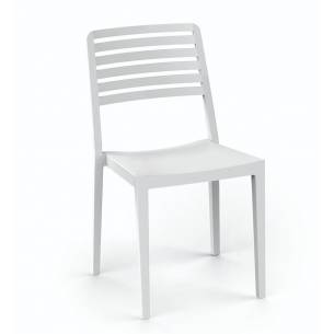 Clima Hosteleria- Silla Terraza Polipropileno color Blanco ROW 1 BLA