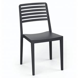 Silla Terraza Polipropileno color Negro ROW 1 NEG