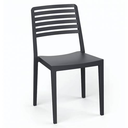 Silla Terraza Polipropileno color Negro ROW 1 NEG